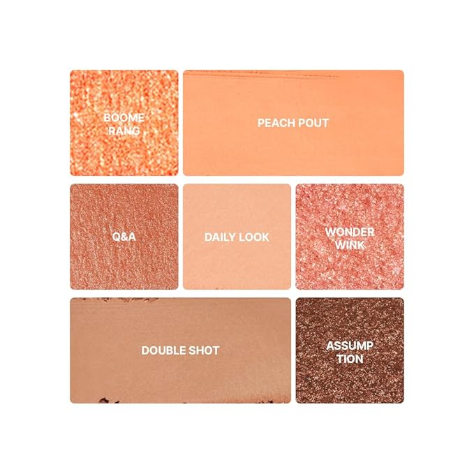 Espoir Real Eye Palette #1 Peachy Like (Warm Peach Color Filter) | Multi-Use Long-Lasting Colors with Sparkling Glitter for Eyeshadow Base and Cheeks Makeup