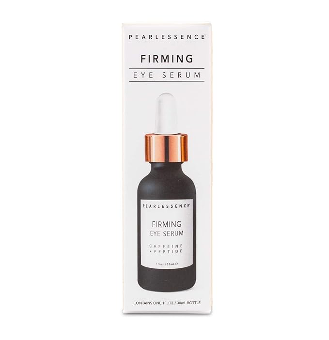 Pearlessence Firming Eye Serum with Caffeine + Peptide – Rejuvenates Puffy Eyes & Reduces Under Eye Bags | Made in USA & Cruelty Free (1oz)