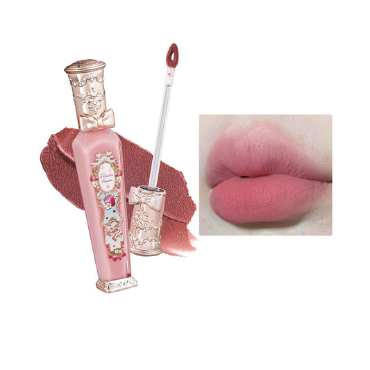Flower Knows Strawberry Rococo Cloud Lip Cream,Velvety Matte Liquid Lipstick,Pink Lipstick,Long Lasting Lip Stain,Kiss-proof Blurred Lipstick for Girls&Women,0.12 Fl Oz(S04 Strawberry Moon)