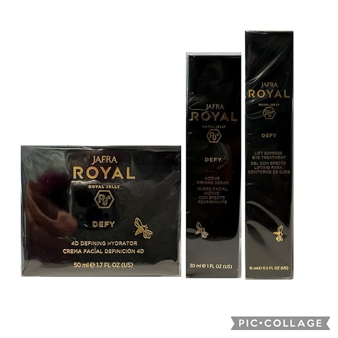 Jafra Royal Jelly Defy Trio-4D Defin Hydrator/Active Firming Serum/Eye Treatment