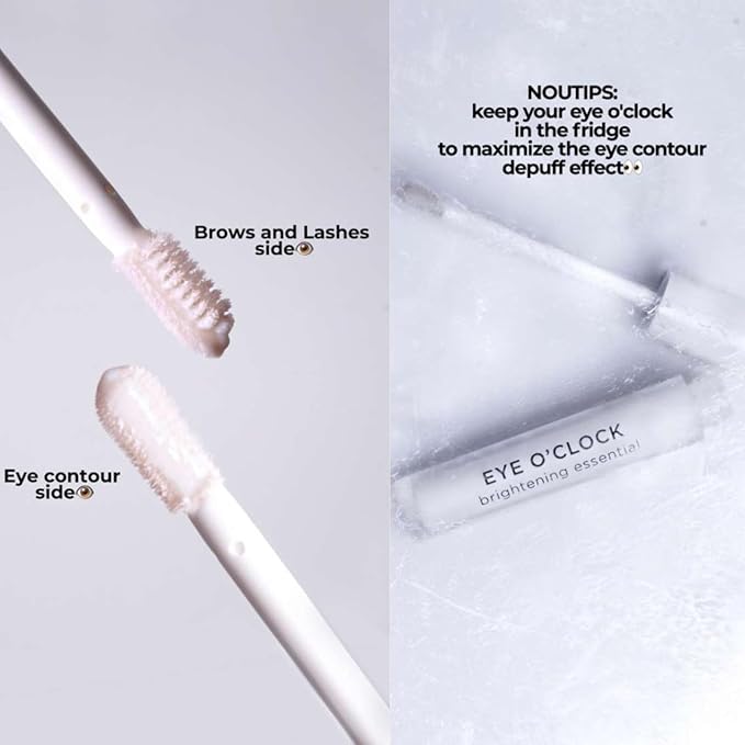 Nouba Eye O’Clock Rejuvenating Eye Gel Cream Applicator For Wrinkles, Dark Circles, Puffiness, Reduces Fine Lines, Anti Aging Revitalizes Eye Area Contour Eye Treatment Vitamin E Deeply Hydrates 3ml