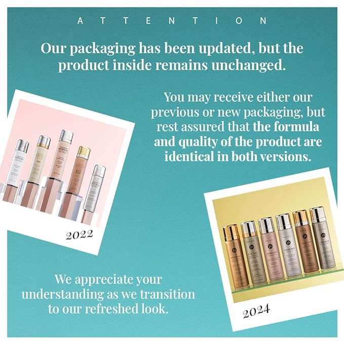 MagicMinerals AirBrush Foundation by Jerome Alexander – 2pc Set with Airbrush Foundation and Kabuki Brush - Spray Makeup with Anti-aging Ingredients for Smooth Radiant Skin - Bright Medium