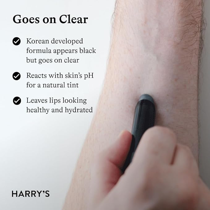 Harry's Black Lip Balm for Men - Hydrating Men's Lip Balm with Natural Finish - Korean Skincare Technology with Meadowfoam Oil