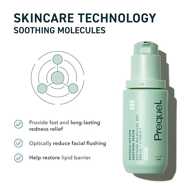 Skin Redness Reform, Calming Serum for Face. Advanced Clinical Optical Corrector for Redness and Discomfort. Soothing Face Serum with Oat Extract for Sensitive Skin. 1oz Pump