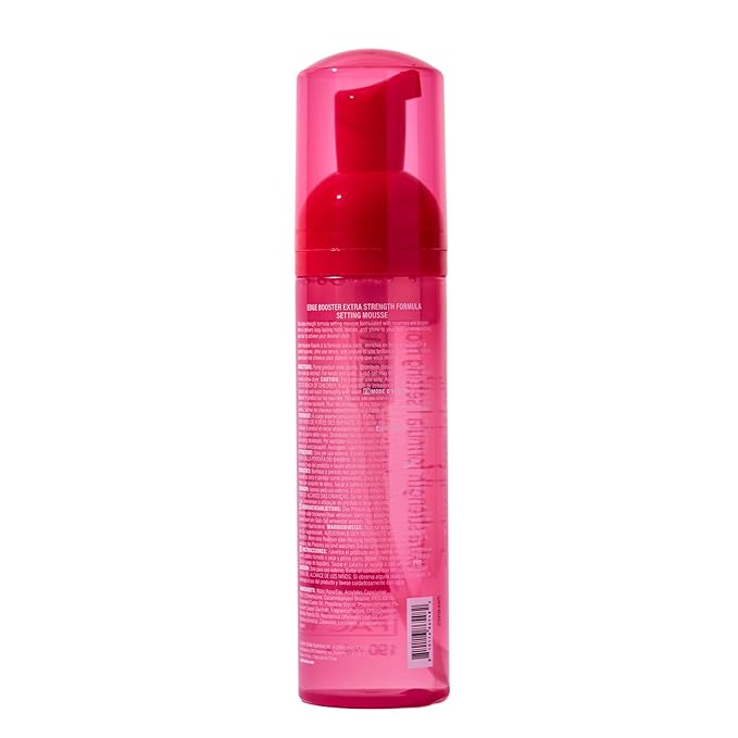Style Factor EDGE BOOSTER Extra Strength Setting Mousse – Frizz Control, Extra Volume, and Conditioning – 6.4oz Pink Beryl Mousse for Curly Hair