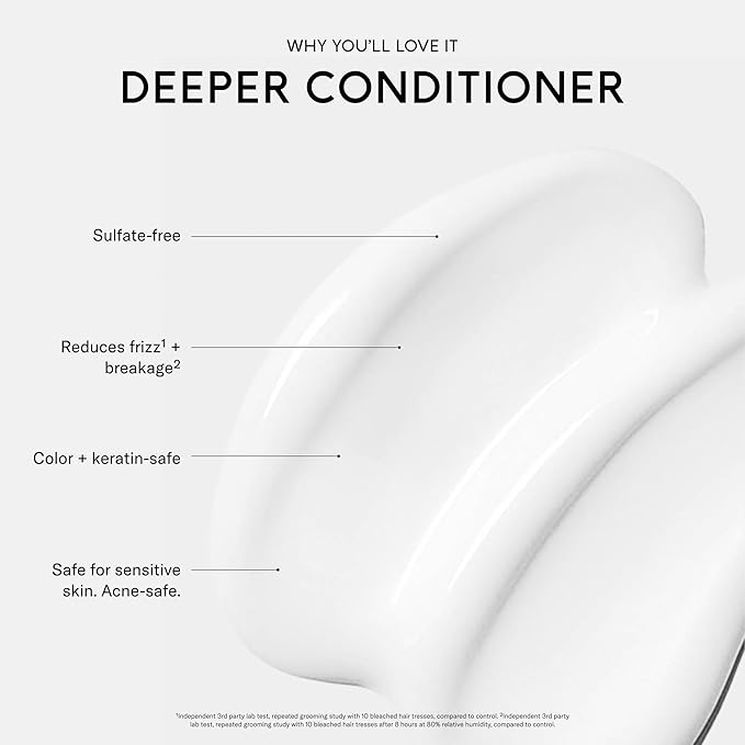 SEEN Deeper Conditioner, Fragrance Free - Non-Comedogenic & Sulfate-Free Hair Conditioner- Dermatologist-Developed - Safe for Sensitive, Eczema & Acne Prone Skin