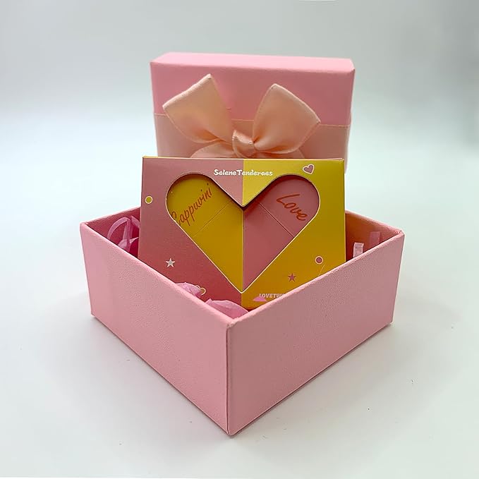 Heart Shaped Dual-use Deformable Lip Balm Stick - Honey, Peach. Repair, Keep Lips Moisturized,pink gift box,Gifts