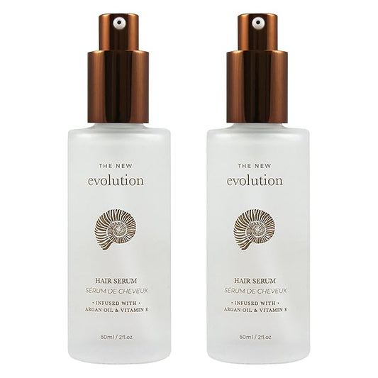 HerStyler Evolution Argan Oil Serum - Vitamin E Nourishing Treatment to Soften Dry Hair, For Hair Straightening With Aloe Vera (2 Pack)