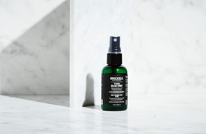 Brickell Men's Texturizing Sea Salt Spray for Men, Natural & Organic, Alcohol-Free, Lifts and Texturizes Hair for a Beach or Surfer Hair Style, 2 Ounce