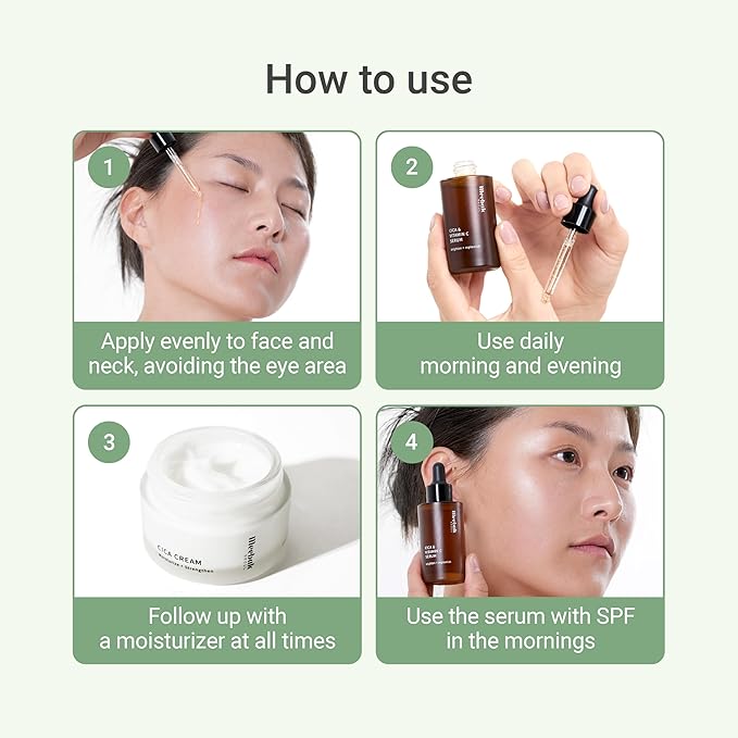 Meebak Korean Vitamin C Serum | Brightening Dark Spot Remover | Soothing Anti Aging & Skin Brightening w/Centella Asiatica, Panthenol, & Adenosine