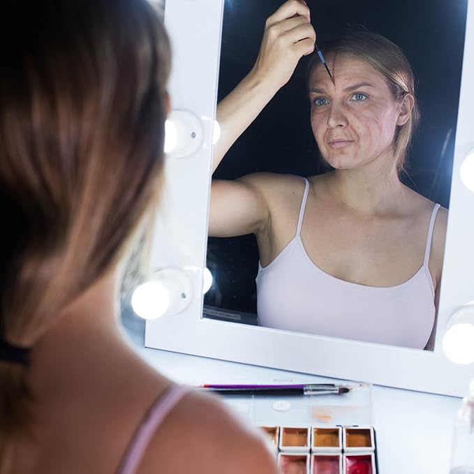 Flesh Tone Alcohol-Activated Palette, Activator, and Remover Kit, Professional SFX Makeup Set, Tattoo Cover