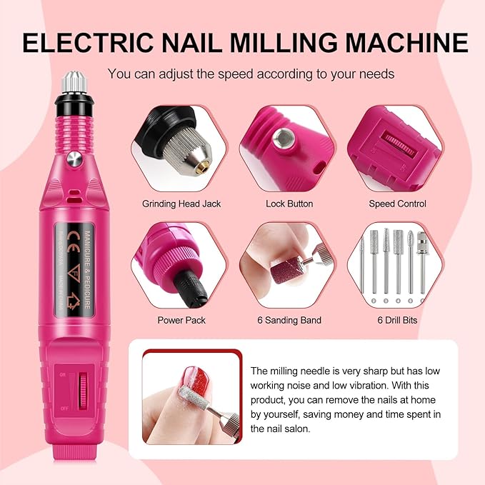 COSCELIA Gel Nail Polish Kit with U V light and Drill Starter Kit 35 Colors Gel Nail Polish with 5pcs Top Base Coat Nail Art All Seasons Professional Gel Manicure Kit DIY at Home Gifts for Women