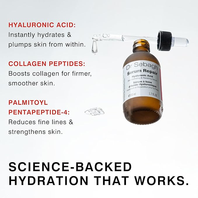 Serum Repair (1.7 fl oz) | Award-Winning Hyaluronic Acid Facial Hydrator | Anti Aging & Wrinkle | Skin Moisturizing & Repairing Formula | Collagen Boosting Youthful Glow For Women & Men