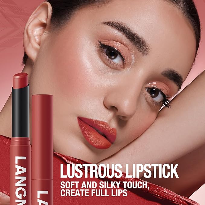 Jolilab 8Pcs Velvet Matte Lipstick Nude Matte Soft Dark Color Stick High Pigmented Long-Lasting Waterproof Lip Stick Lip Balm Beauty Cosmetics Gift for Girls and Women(01-06+11+12