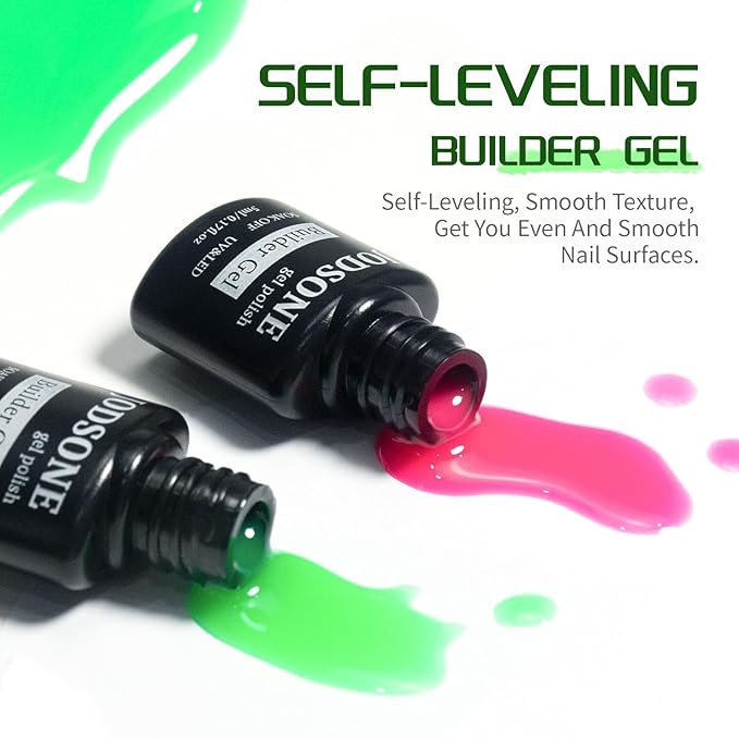 JODSONE Builder Color Gel Top Coat Base Coat Extension Gel 24 PCS Kit Long Lasting High Gloss Gift For Women