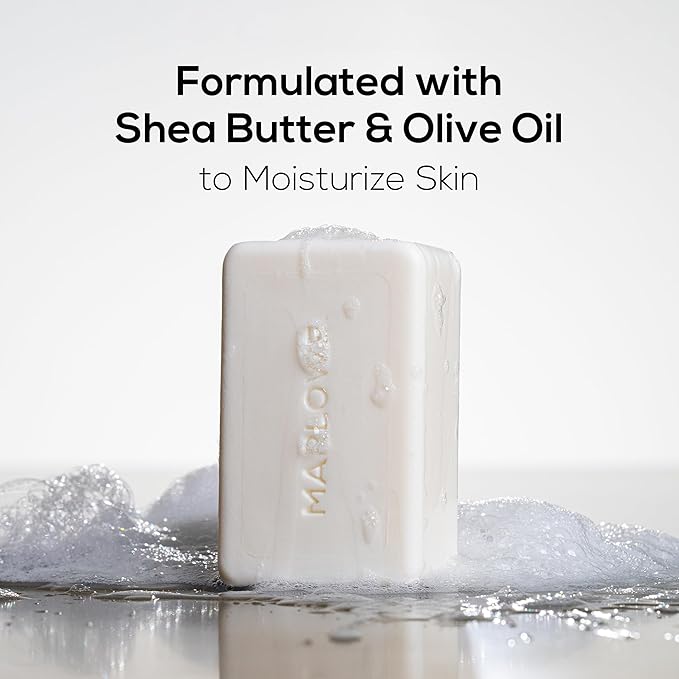 MARLOWE. No. 105 Bar Soap for Men 7 oz (12 Bars) Moisturizing Body Soap, Nourishing & Refreshing with Natural Extracts, Shea Butter, Olive Oil & Green Tea Extracts, Original Sage & Fir Scent