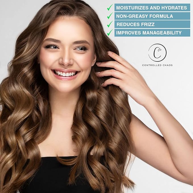 Controlled Chaos Leave-In Conditioner Spray– Anti Frizz Hair Detangler Spray for Dry Damaged Hair with Natural Watermelon & Sunflower Seed Oil & Honey – Non-Greasy, Gluten, Sulfate & Paraben Free