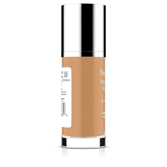 Neutrogena Hydro Boost Hydrating Tint Foundation Makeup for Dry Skin, with Hyaluronic Acid, Lightweight Oil-Free Water Gel, Non-Comedogenic, 85 Honey Color 1.0 fl. oz
