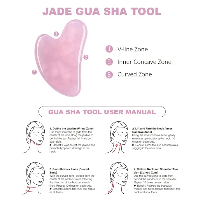 Neck Firming Cream with Gua Sha Tool, Neck Tightening Cream for Crepey Skin, Moisturizing and Lifting Neck Cream for Fine Lines and Sagging Skin 50g