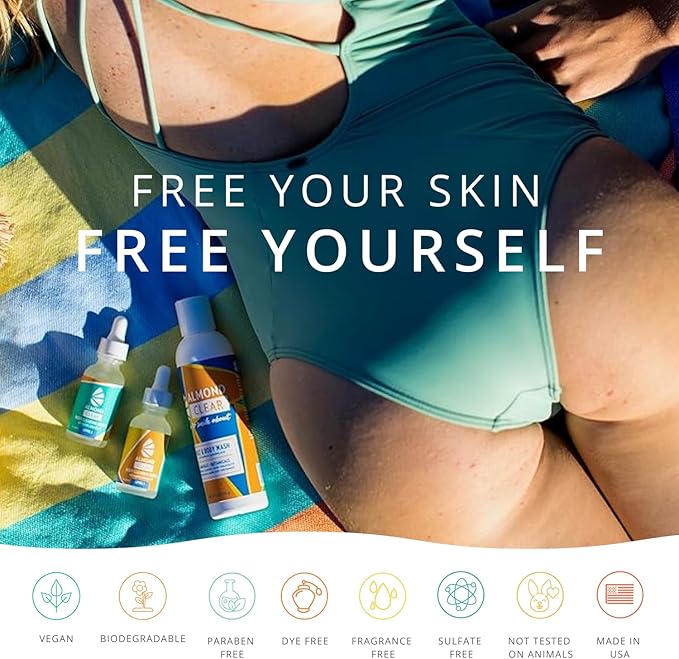 Level 2 Serum | Mandelic Acid Body Serum for Acne, Folliculitis, Aging Skin, Ingrown Hairs, Dark Spots on Face, Chest, Butt, Back, Thighs, Arms | 4 oz