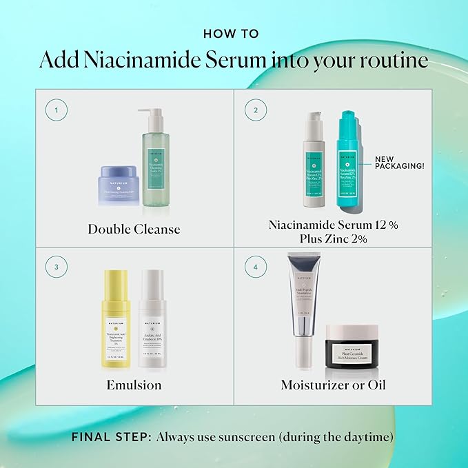 Naturium Niacinamide Face Serum 12% Plus Zinc 2%, Anti-Aging, Pore Minimizer & Dark Spot Corrector with Hyaluronic Acid & Vitamin E, Vegan & Cruelty-Free, 1 oz
