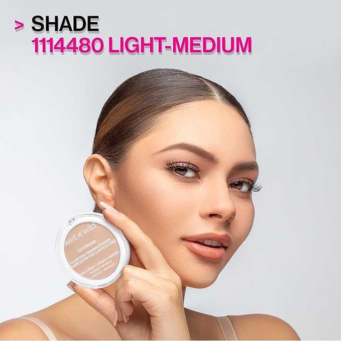 wet n wild Photo Focus Dewy Liquid Foundation Makeup Soft Beige & Bare Focus Clarifying Finishing Powder Light-Medium