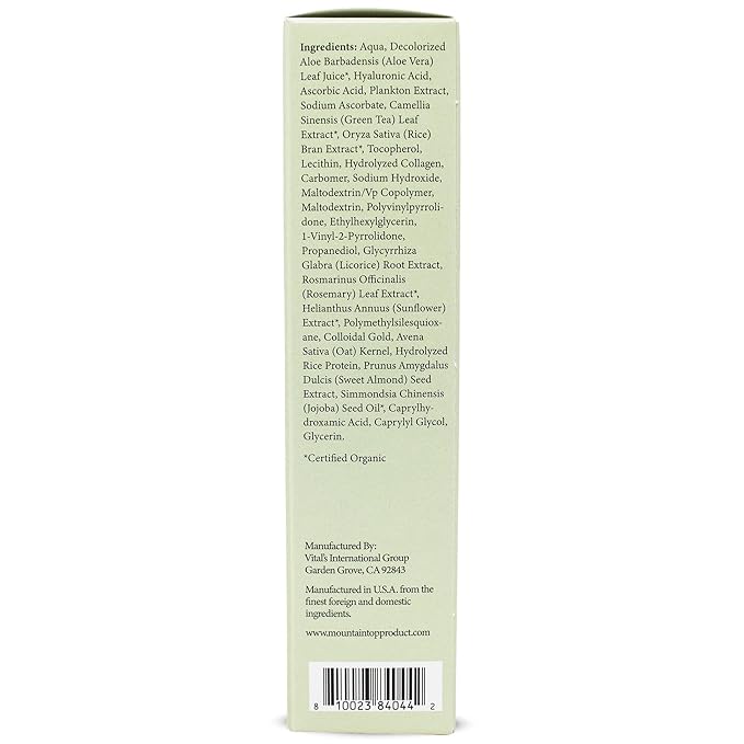 MOUNTAIN TOP Eye Serum Infused with 24K Gold, Vitamin C, Argan Oil, Hyaluronic Acid - For a Tighter Lift and Reduction in Appearance of Wrinkles, Fine Lines, and Dark Circles (1.7oz)