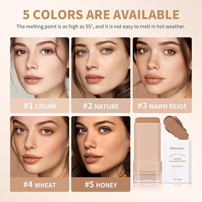 Beauty Balm Serum Boosted Skin Tint, Dual-Ended Eraser Foundation Stick with Brush, Full Coverage Cream Korean Makeup, Long-Lasting Stick for Smooth, Flawless Finish (#3 Warm Beige)