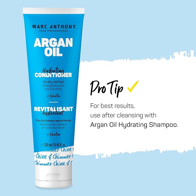Marc Anthony Argan Oil Conditioner with Keratin - Moisturizing & Hydrating for Dry, Dull Hair - Repairs, Strengthens & Revives Shine with Nourishing Argan Oil of Morrocco - Sulfate Free & Paraben Free