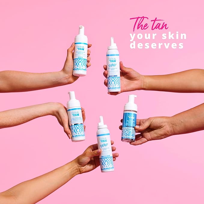 Skinny Tan Self-Tanning Mousse - Long-Lasting and Non-Drying Formula - Coconut and Vanilla Scent - Easy To Apply Luxurious, Foam Texture - Streak Free and Natural Looking Results - Medium - 5 oz