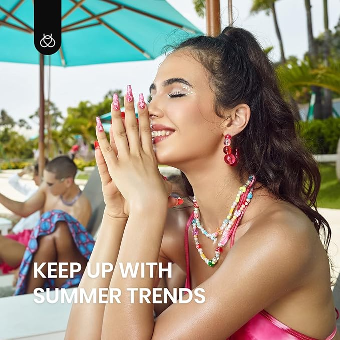 Beetles Halloween Gel Nail Polish with Blooming Gel, 5 Colors Neon Pink Green Blue Purple Yellow Nail Polish Clear Blooming Polish for Spreading Effect with 2 Nail Art Brushes Nail Art Set for Women