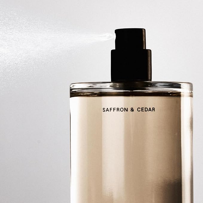 Salt & Stone Body Mist, Saffron & Cedar Scent, Skincare Infused Perfume Hair & Body Spray for Women and Men, Hydrating Fragrance with Glycerin and Red Algae, Vegan, Cruelty Free, 3.4 fl oz