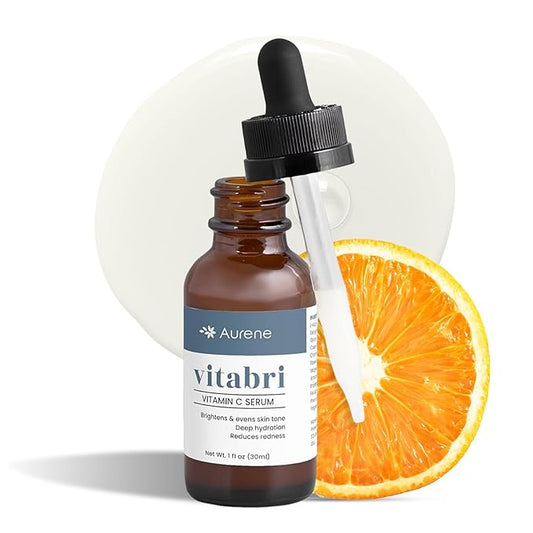 Vitabri Vitamin C Serum for Face – Brightening & Anti-Aging Formula with Vitamin C, Ferulic Acid & Botanicals – Hydrating Serum for Dark Spots, Tone & Fine Lines – 1 Fl Oz