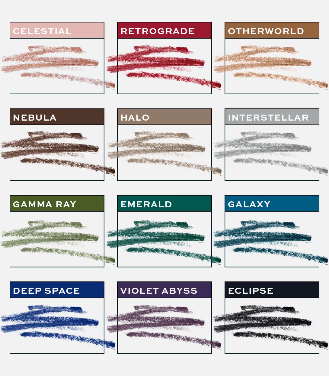 MAKE Beauty Continuum Waterproof Gel Eyeliner Pencil. Creamy, Pigmented Multi-Use, including Waterline with Built-in Sharpener and Blending Brush. Smudge-Proof Makeup. Shade - Eclipse, Black