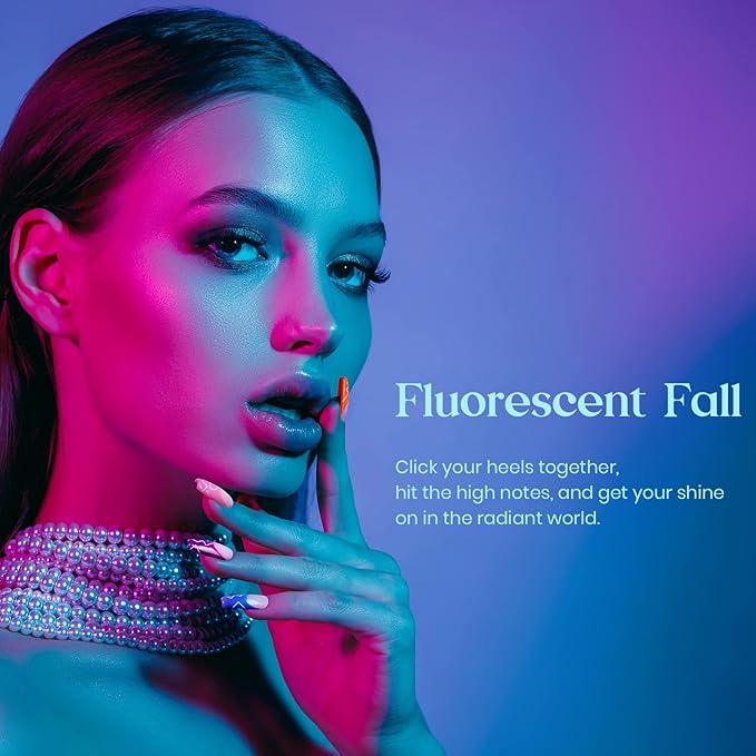 Beetles Halloween Gel Nail Polish Set - Dopamine Pleasure 6 Colors Gel Polish, Neon Orange Hot Pink Blue Yellow Green Purple Soak Off Uv Led Nail Art Manicure Gift for Women