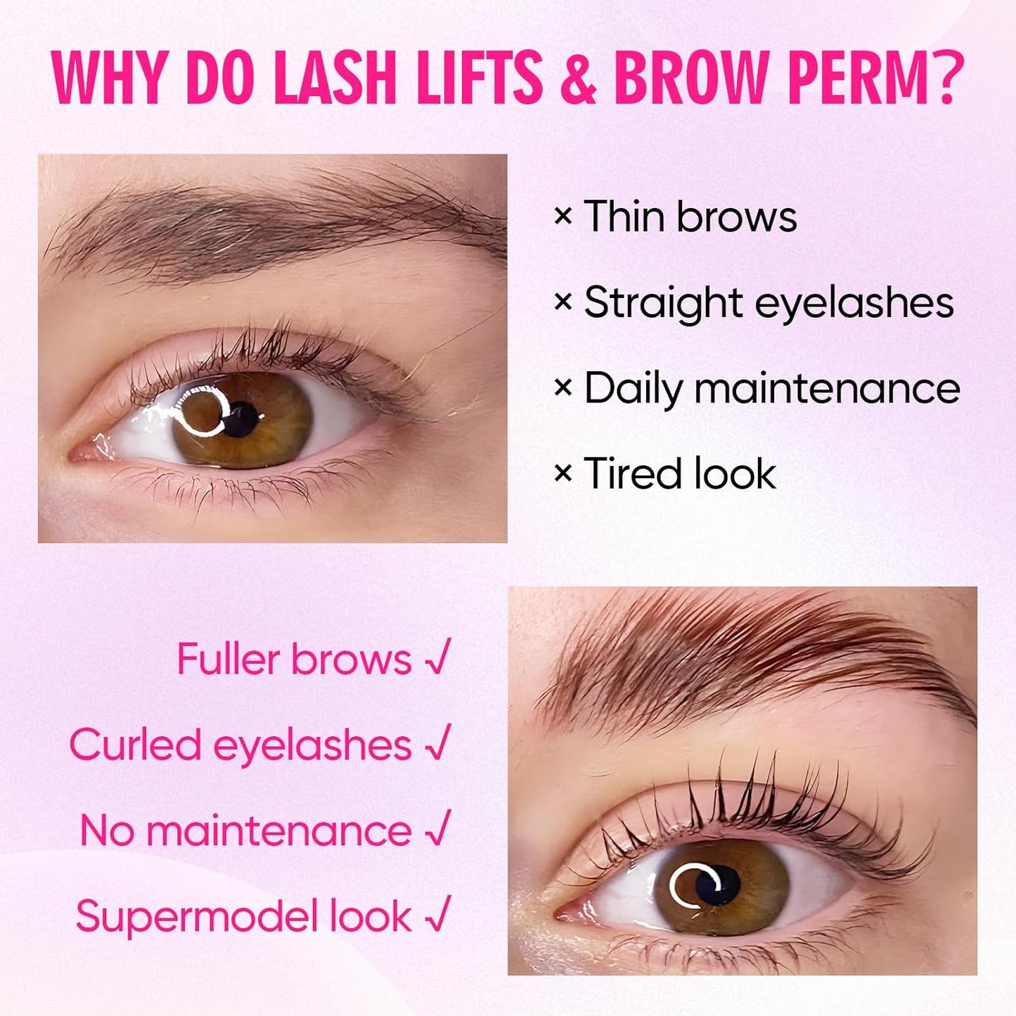 PERMANIA Lash Lift Kit, Lash Perm Kit, Fast Eyelash Lifting 5 Minutes DIY at Home with Strong Glue Disposable Sachet Lash Lifting Kit Last 6 Weeks (30pcs)