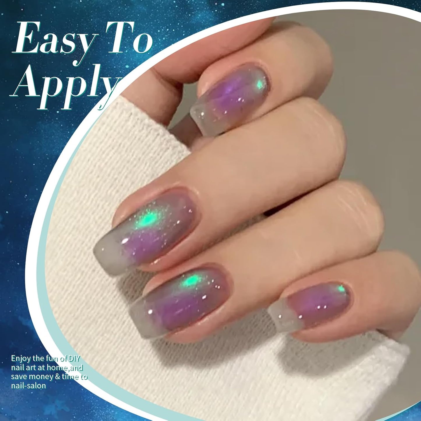 BORN PRETTY Cat Magnetic Gel Nail Polish,Chameleon Holorgraphic Cat Magnetic Eye Gel Polish Sway Sea Gel Polish