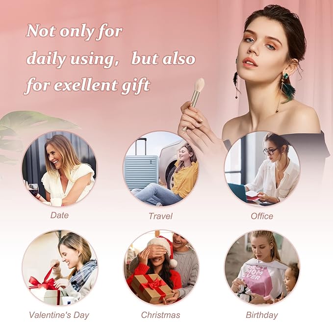 All in One Makeup Kit - Makeup Set for Women, Girls & Teens, Include 10 Colors Eyeshadow Palette, Lip Gloss, Eyebrow & Eyeliner Pencil, Waterproof Mascara, 6 Pcs Makeup Brushes (Morandi Cement)