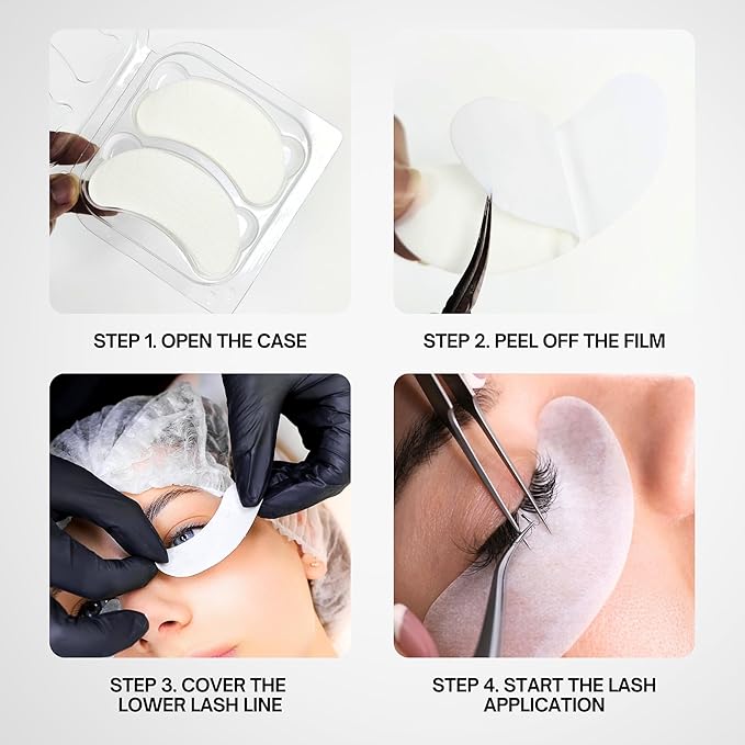 Hydro Collagen Gel Patch for Lash Extension, Under Eye Patch for Lash Lift, Lint Free, Made in Korea, 10 Pairs (20 Pads)