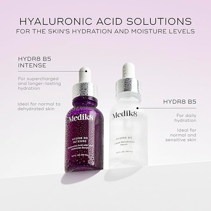 Medik8 Hydr8 B5 Intense - Hyaluronic Acid Serum - Moisturizing and Antioxidant Serum for Face - Smooths Fine Lines and Wrinkles - Vegan - 1.0 oz