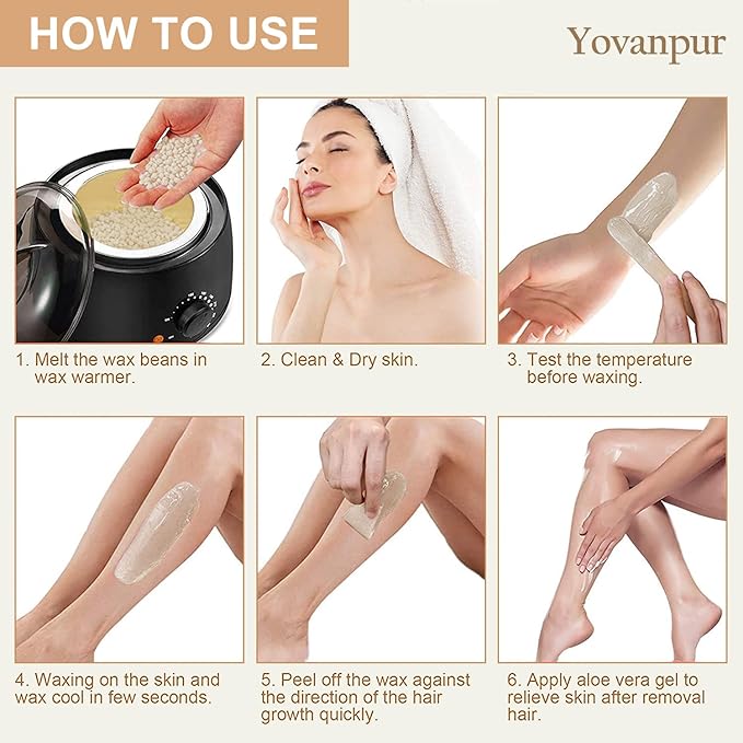 Hard Wax Beads for Hair Removal - 10.5oz Thick Hair Formula for Sensitive Skin, Full Body, Face, Chest, Back, Leg, Bikini Brazilian Waxing - Wax Refill for Women and Men