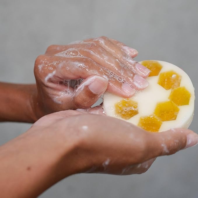 ANIHANA Handcrafted Soap 3 Pack with Coconut Oil, Gentle Cleansing Paraben Free Cruelty Free Refreshing Manuka Honey & Goat Milk Scent 4.23 oz each