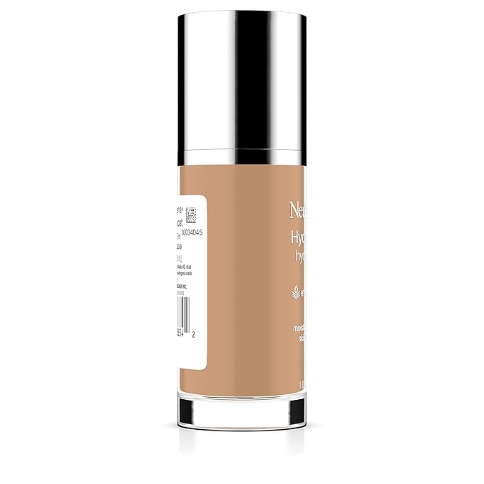 Neutrogena Hydro Boost Hydrating Tint Foundation Makeup for Dry Skin, with Hyaluronic Acid, Lightweight Oil-Free Water Gel, Non-Comedogenic, 60 Natural Beige 1.0 fl. oz