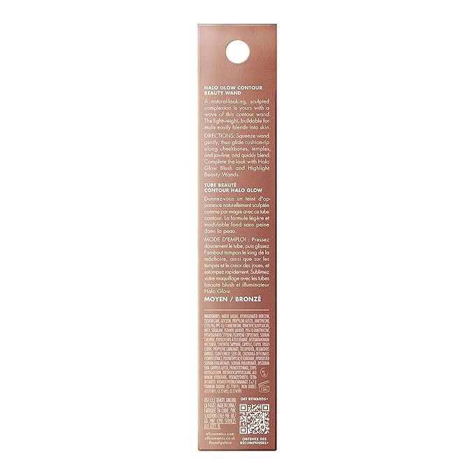 e.l.f. Halo Glow Contour Beauty Wand, Liquid Contour Wand For A Naturally Sculpted Look, Buildable Formula, Vegan & Cruelty-free, Medium/Tan