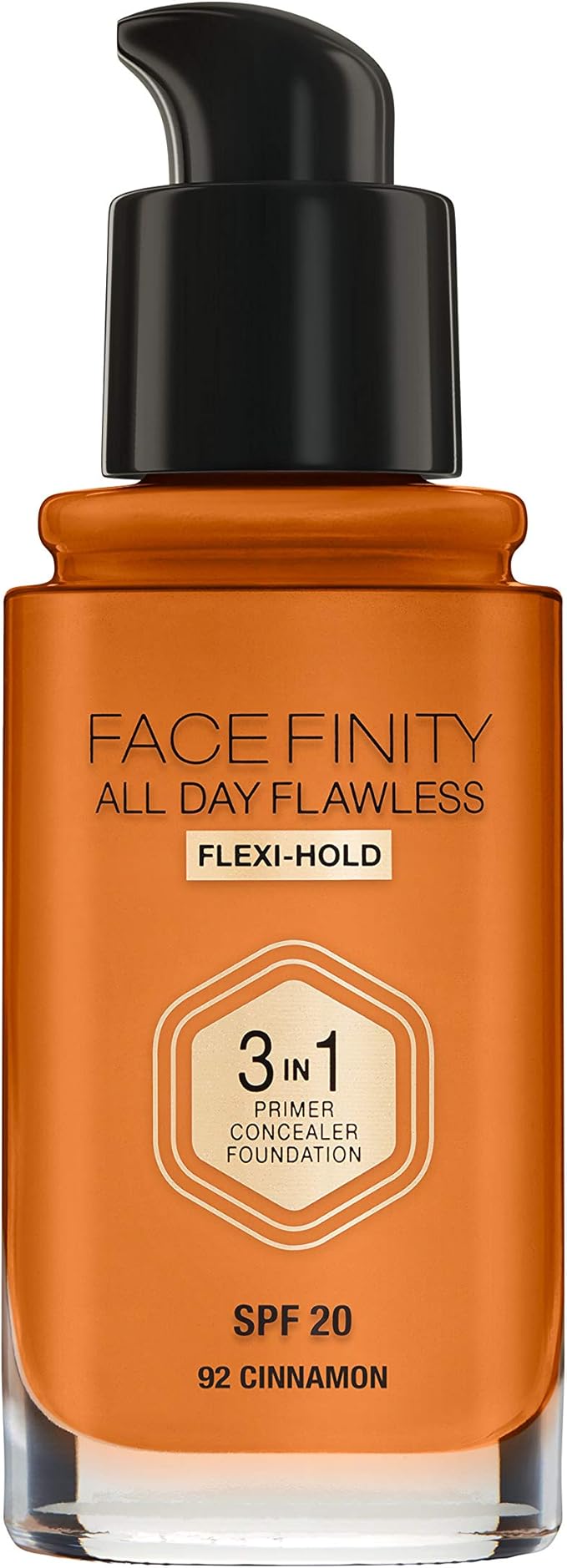 Max Factor Facefinity 3-in-1 All Day Flawless Foundation SPF 20#092 Cinnamon 7.05 Ounce