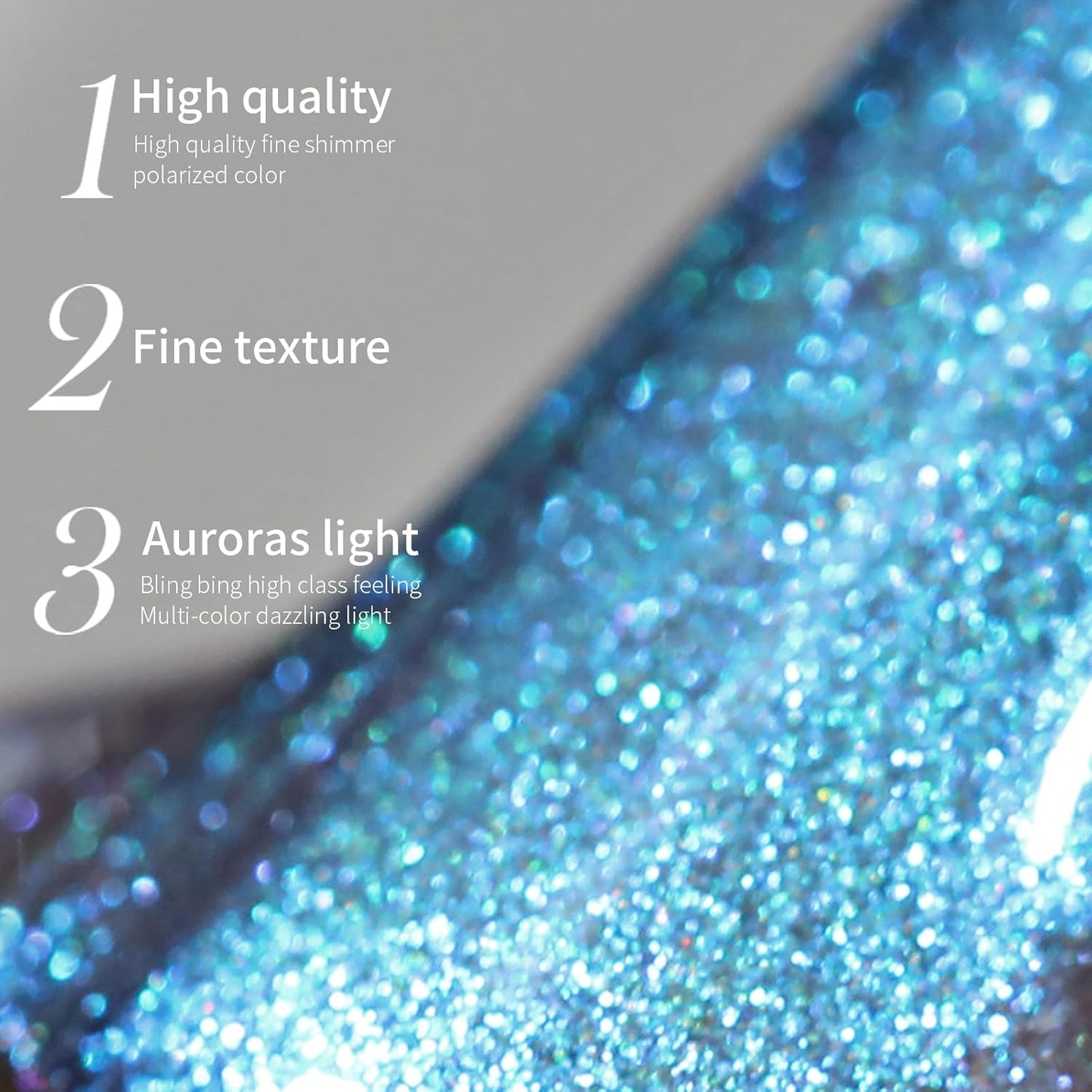 Born Pretty Cat Magnetic Eye Gel Nail Polish, Blue Auroras Cat Magnetic Gel, Mermaid Shiny Effect Pink Soak Off Nail Art Salon Manicure Home Gift 15ml