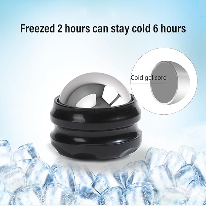 Cold Massage Roller Ball - Gifts for Men Women Teens BoysοΌStays Cold for 6 Hours, Home Office Travel Essentials,Sports Fitness Relaxations Gift,Rapidly Relieve Muscle Pain and Tension
