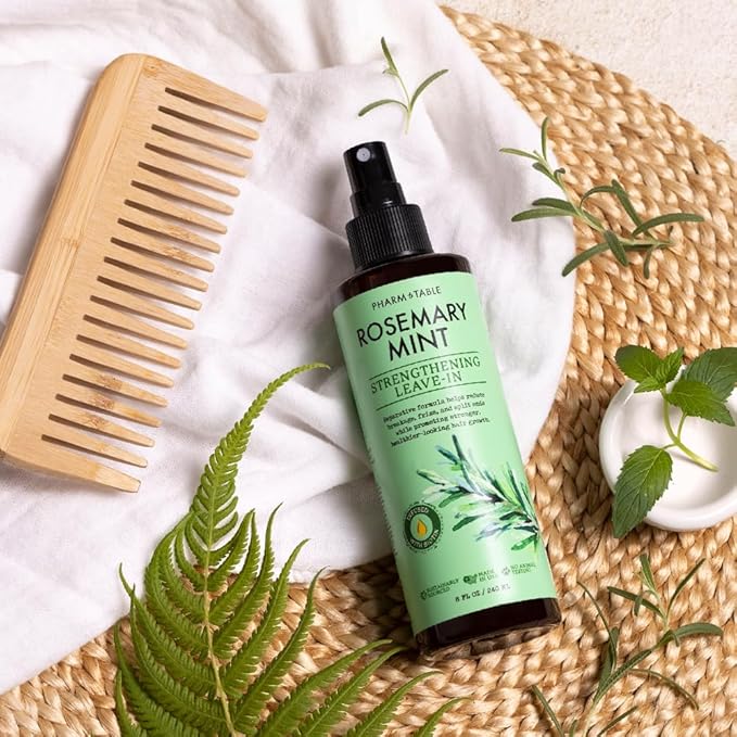 Leave In Conditioner Spray - Rosemary & Mint Scalp Treatment - Anti-Dandruff and Dry & Itchy Scalp treatment, Hydrating & Medicated Formula for Psoriasis and Scalp Care - Detangles & Nourishes Hair.