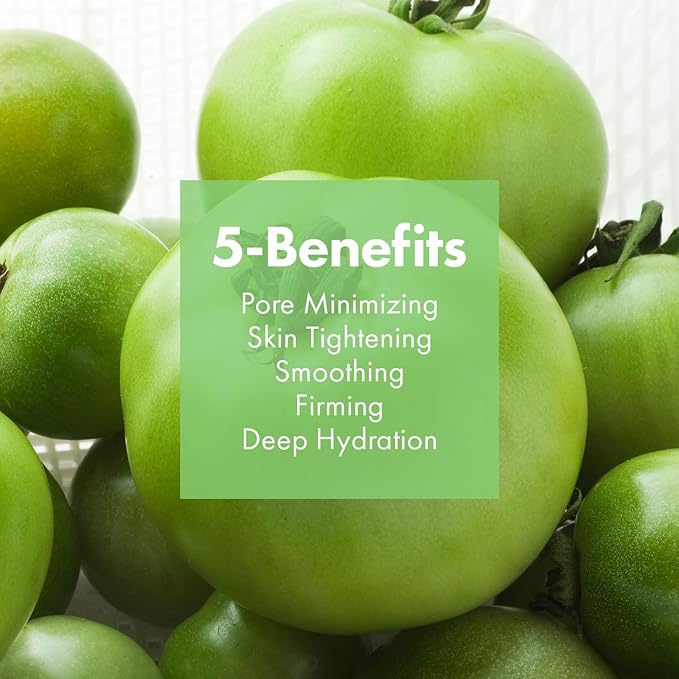 Green Tomato Pore Ampoule with Green Tomato, Witch Hazel and Hyaluronic Acid for Face Moisturizer and Pore Minimizing Treatment, Korean Skincare, 30ml, 1.01 fl. oz.