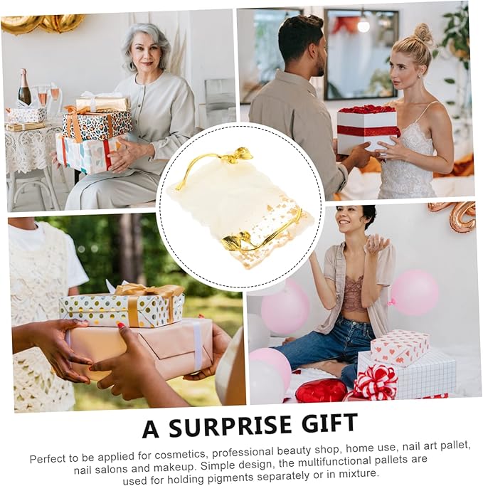 FOMIYES 2pcs Nail Palette Vintage Nail Plate White Resin